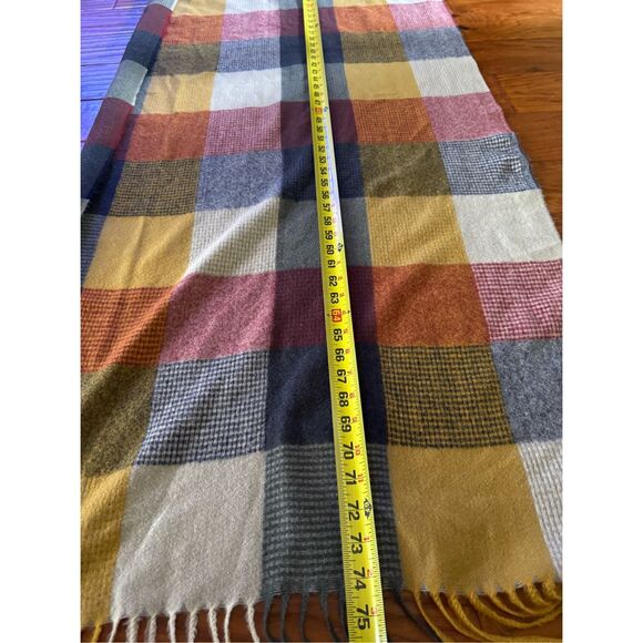 Celtic Tartan Plaid patchwork Scarf Wool Blend  74”X27” - Picture 5 of 8